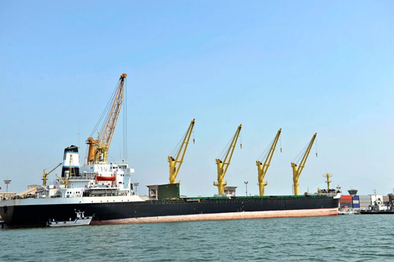 Grain ship at the Port of Paranagua - Brazil